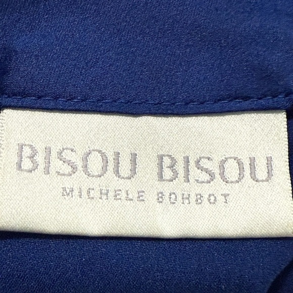 Bisou Bisou Royal Blue Ruffled Bodysuit - Picture 3 of 6